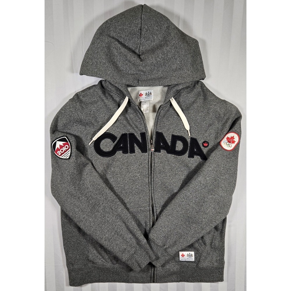 Canada Olympic Team Hooded Full Zip Up Hudson's Bay Mens Large 2010  sweatshirt